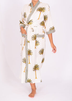 كارديجان ابيض print نخل cardigan