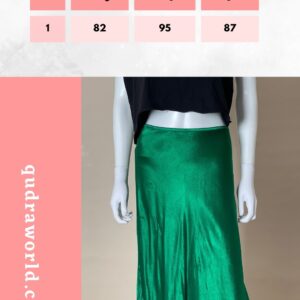 Green satin pocket