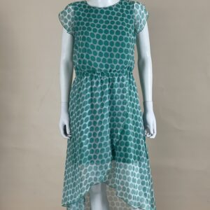 فستان شيفون اخضر منقط