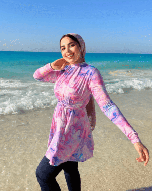 توب بينك marshmallow burkini top only