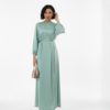 فستان ستان سادة مينت جرين Plain Satin Dress
