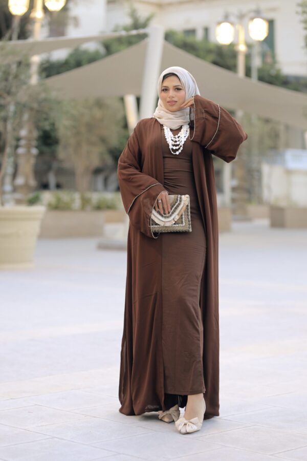 Brown Chiffon Abaya