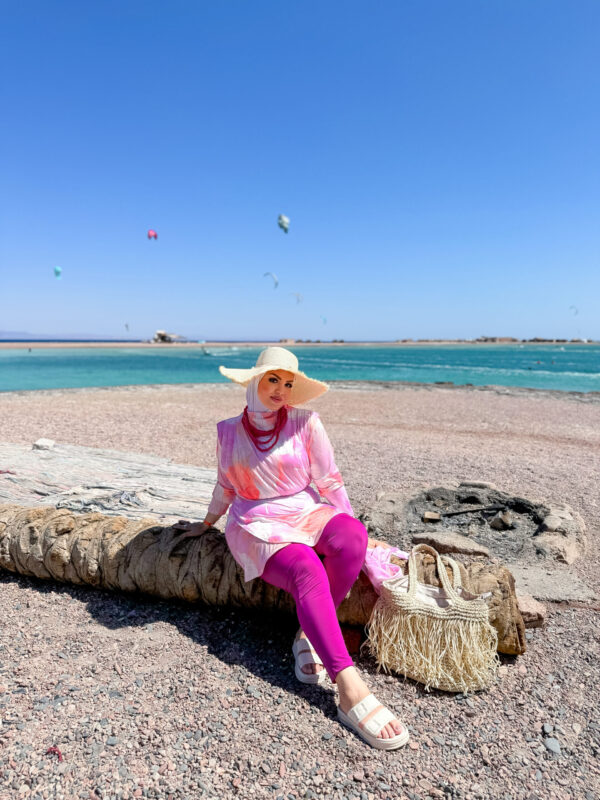 fLAMINGO BURKINI TOP AND PANTS