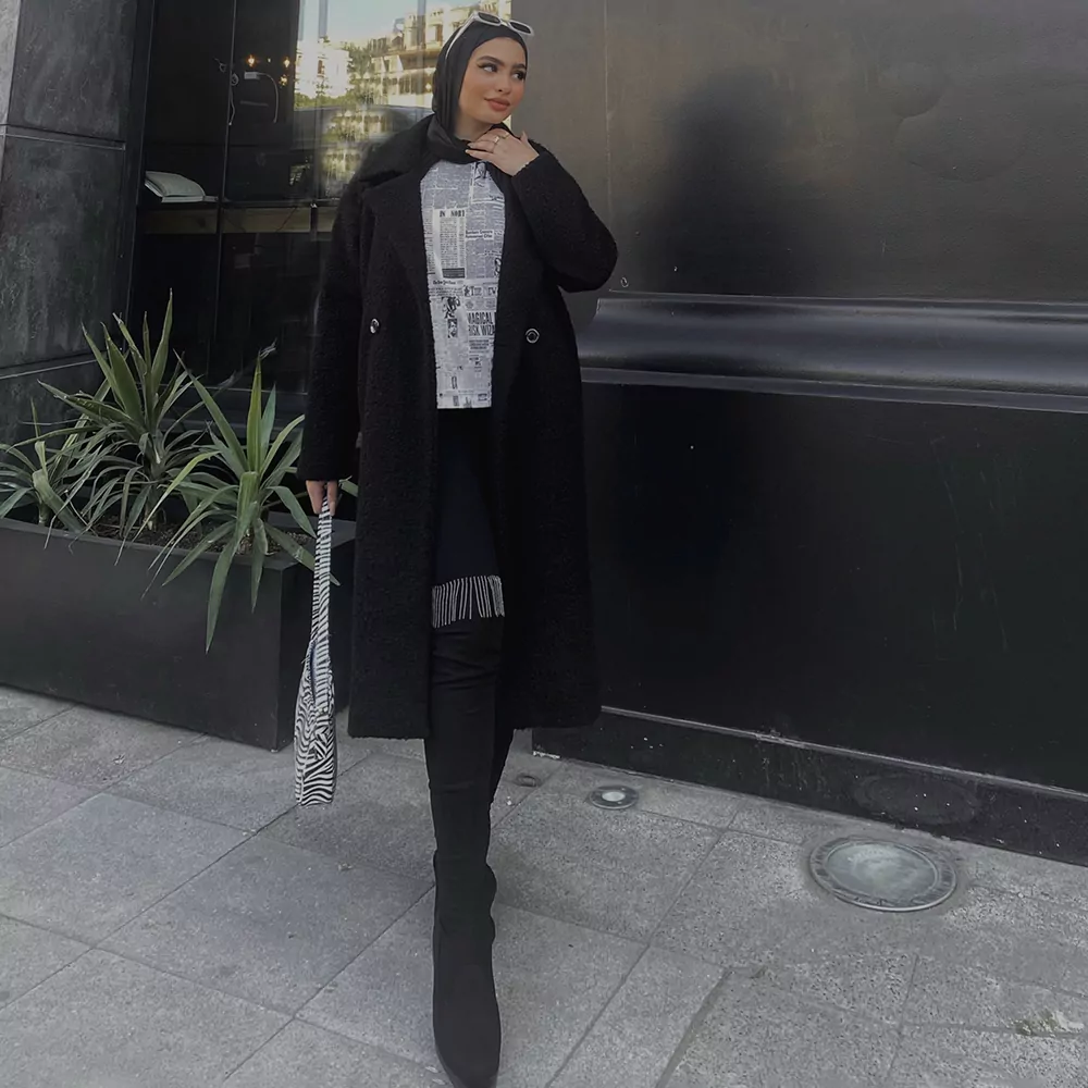 بوت اسود شمواه طويل