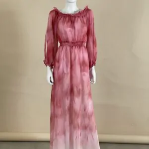 فستان كم درجات بينك