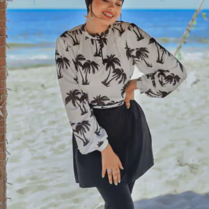 Palm Burkini Top and Pants