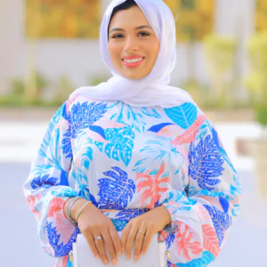 فستان ستان ابيض مطبوع