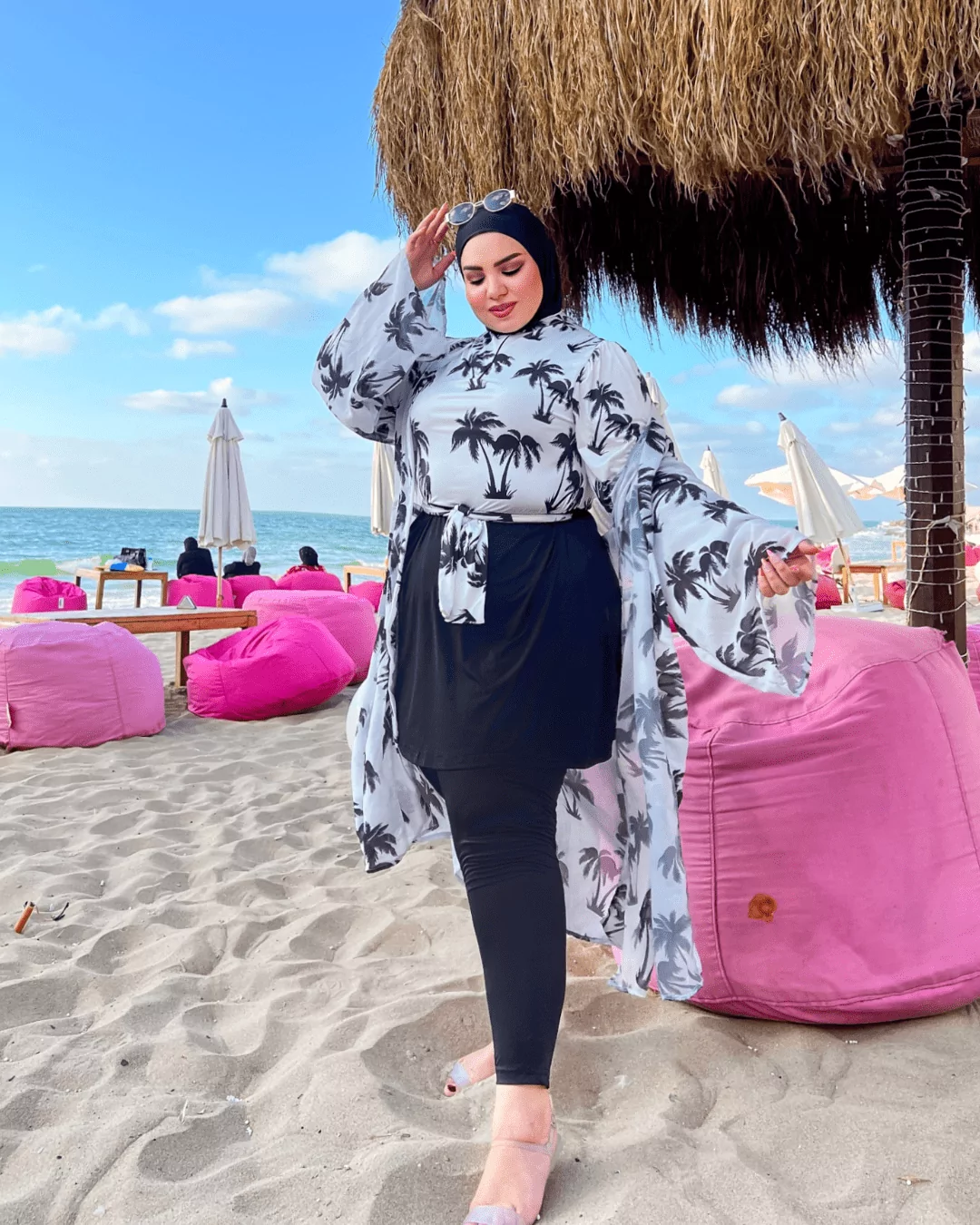 Palm Burkini Top and Pants
