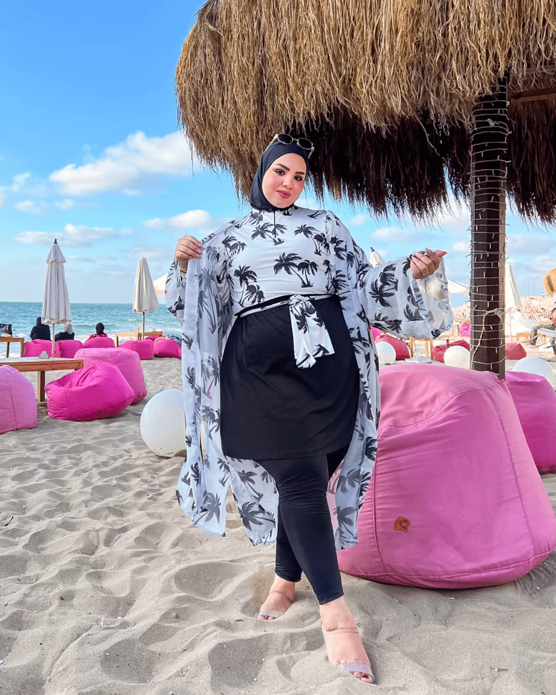 Palm Burkini Top and Pants