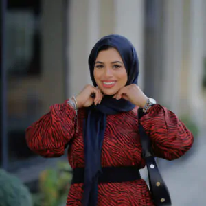 فستان ستان نبيتي زيبرا
