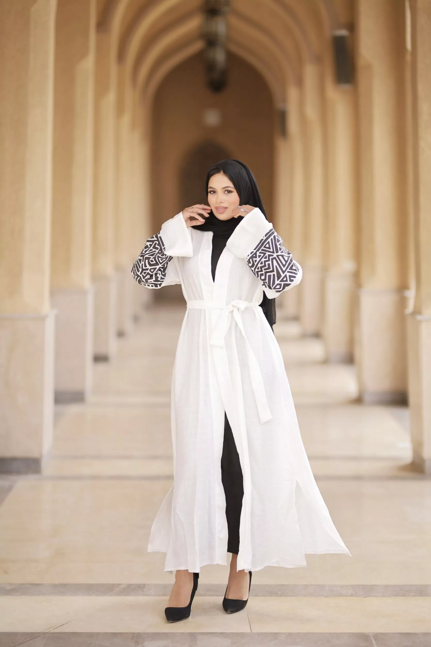 white abaya