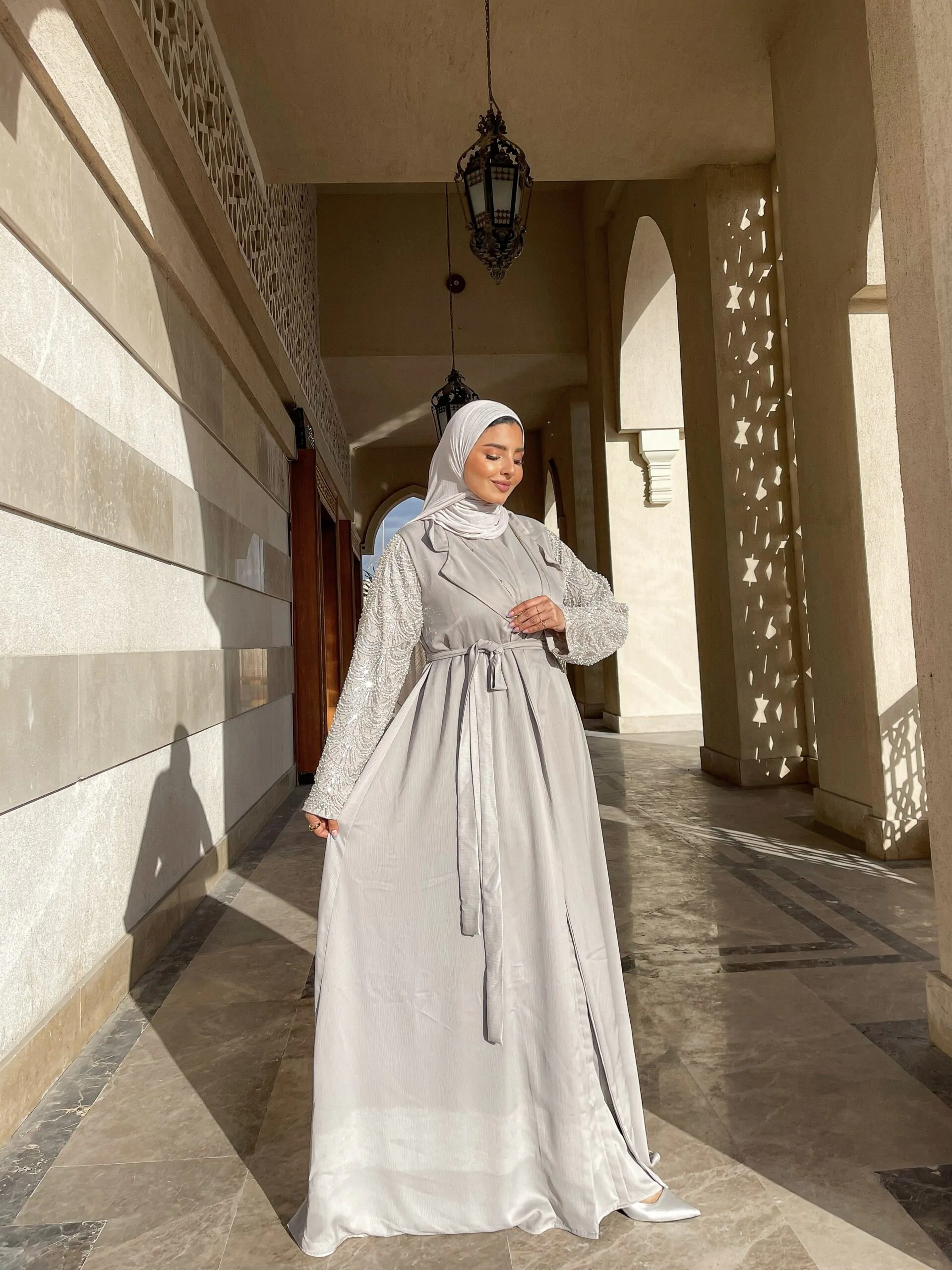 silky abaya